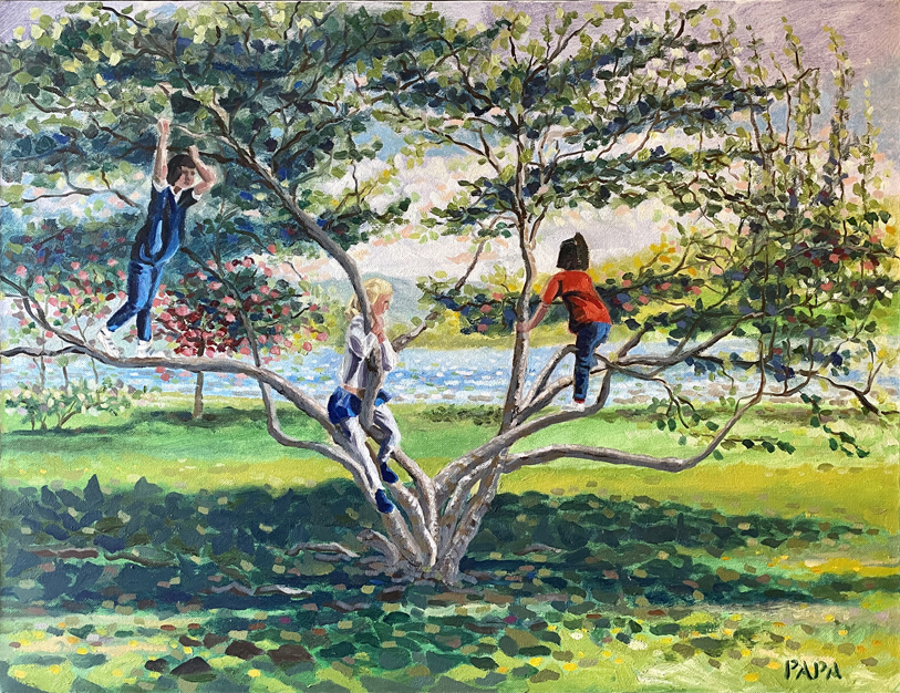 Three in a Tree at Garrison on the Hudson 1997