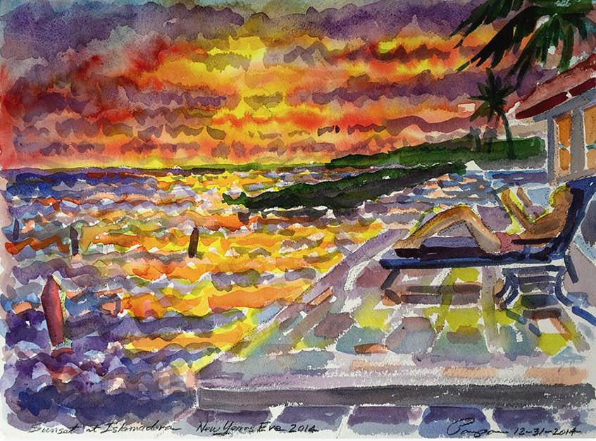 Sunset at Islamadora by Ralph Papa